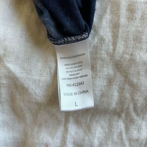 Tie dye red blue white maxi skirt size L with drawstring and pockets uni… - Picture 6 of 6